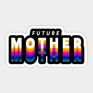 future mother in gradient color Sticker